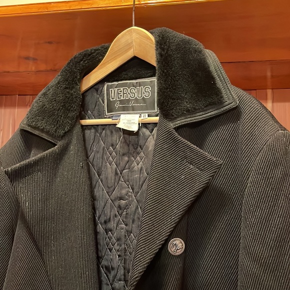 Versace versus black corduroy full lenth jacket 38/52 - Picture 3 of 8